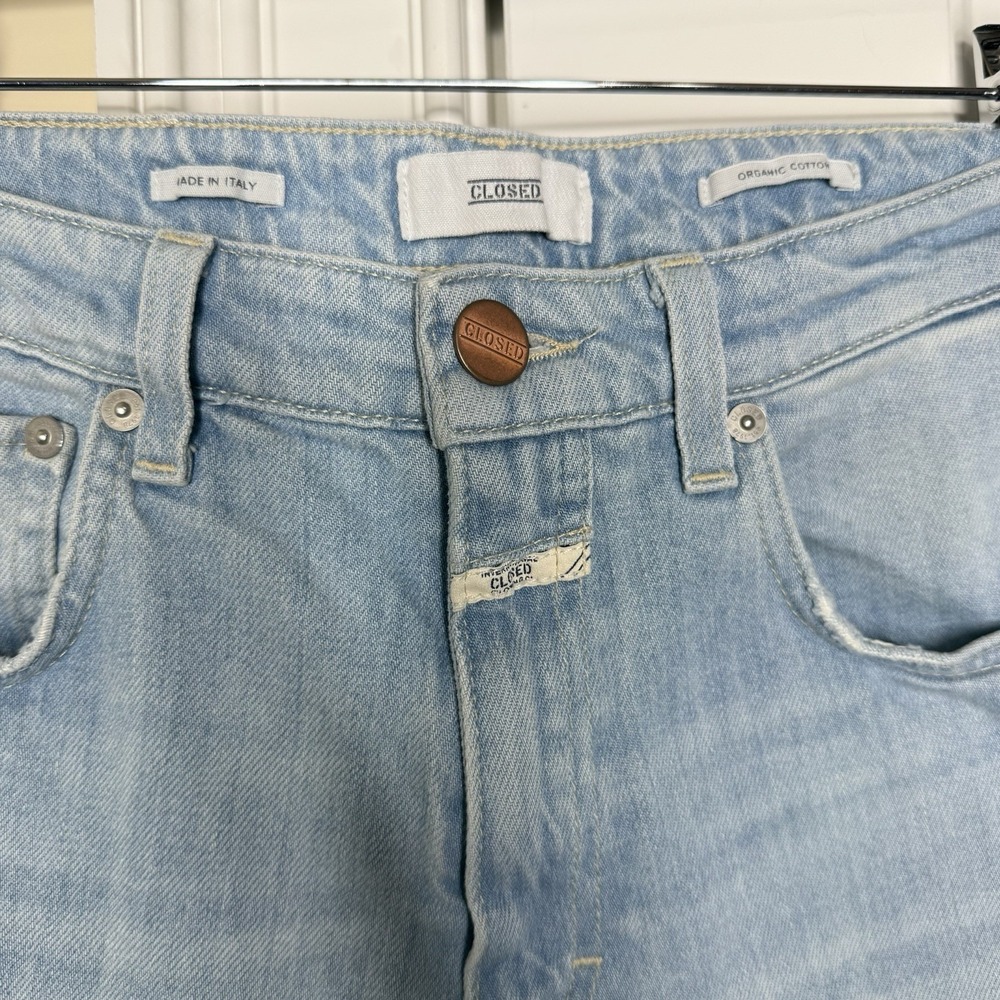 Closed Baylin High Rise Flare Jean Women's 29 (28/28.5) Light Blue Spliced Italy - Picture 3 of 11
